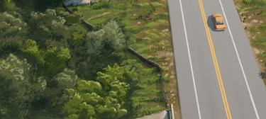 Illustration of fencing along highway