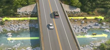 Illustration of an underpass under a road