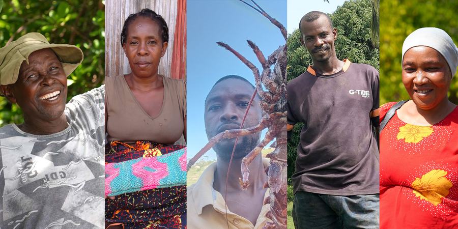 Five portraits of partcipants