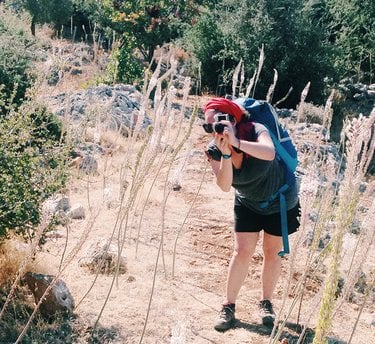 Nadworny taking a photo