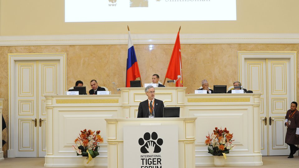 Delegates at podium
