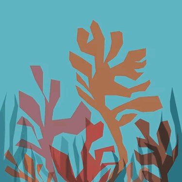 Illustration of underwater coral