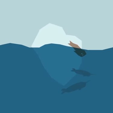 Illustration of seals on an iceberg