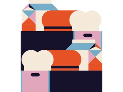 Illustration of bread and milk