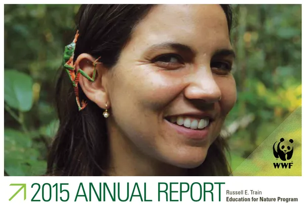 report cover featuring close up of woman smiling as chamelon climbs the side of her head