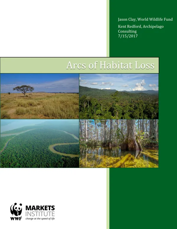 Report cover featuring four images of trees in landscapes