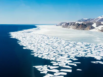Arctic sea ice on the Bering Strait