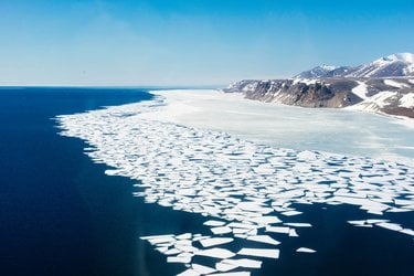 Arctic sea ice on the Bering Strait