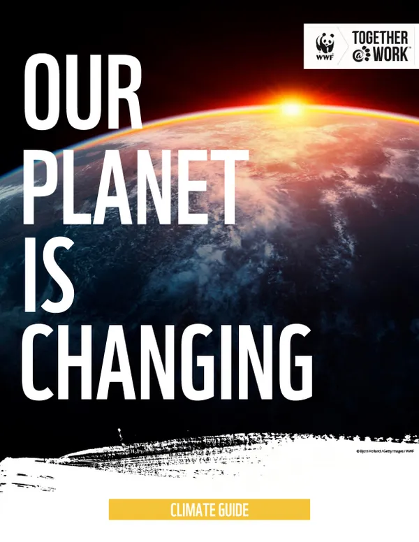 Our Planet is Changing over photo of Earth