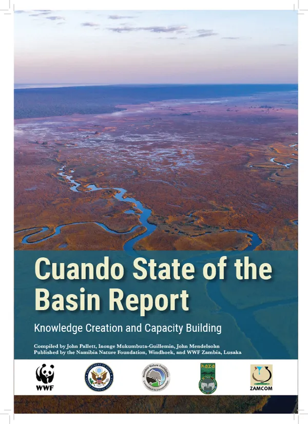 Report cover with aerial view of river