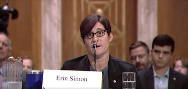WWF 's Erin Simon testifies before the Senate Environment and Public Works subcommittee.
