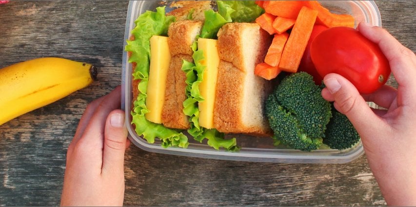 Unpacking a healthy lunch