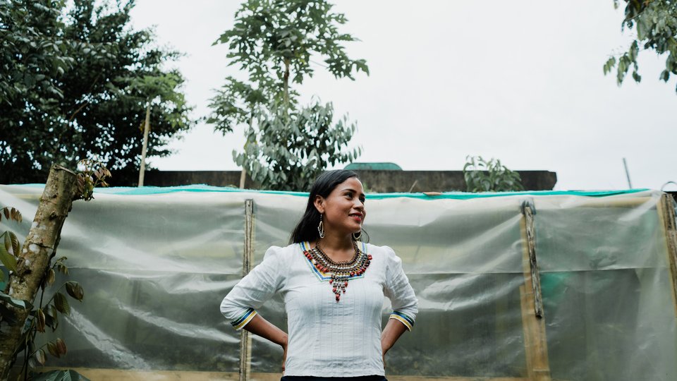 Esthela Noteno standing with hands on hips