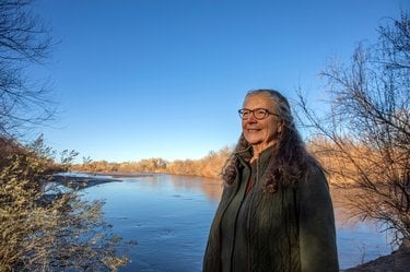 Gina Della Russo on shore of Rio Grande