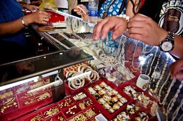 Ivory amulets and trinkest in Bangkok, Thailand