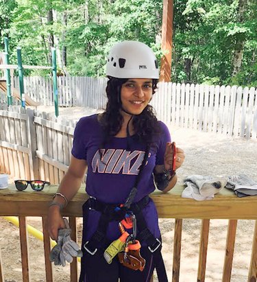 Karuna Paudel in climbing gear