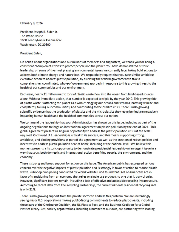 Full text of the letter