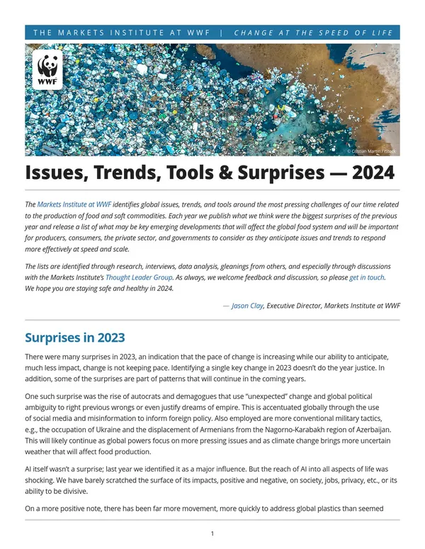 Issues, Trends, Tools & Surprises 2024 World Wildlife Fund