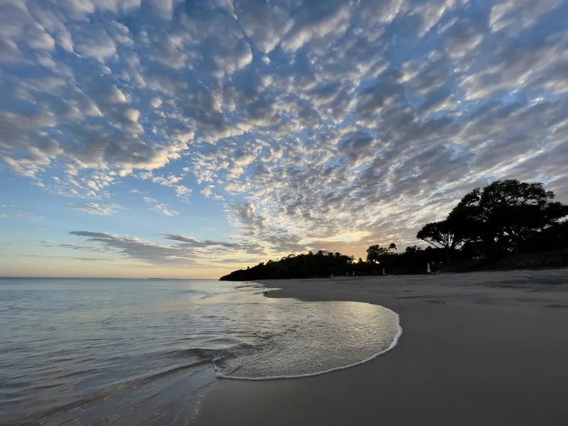 Clouds above a beach landscape