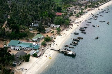 Fish processing plant on the coast