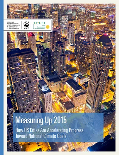 A report cover showing the view of a city at night, seemingly from atop a skyscraper