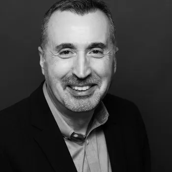 Black and white headshot of Mike Pejcic