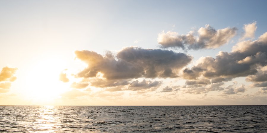 Sunset over water