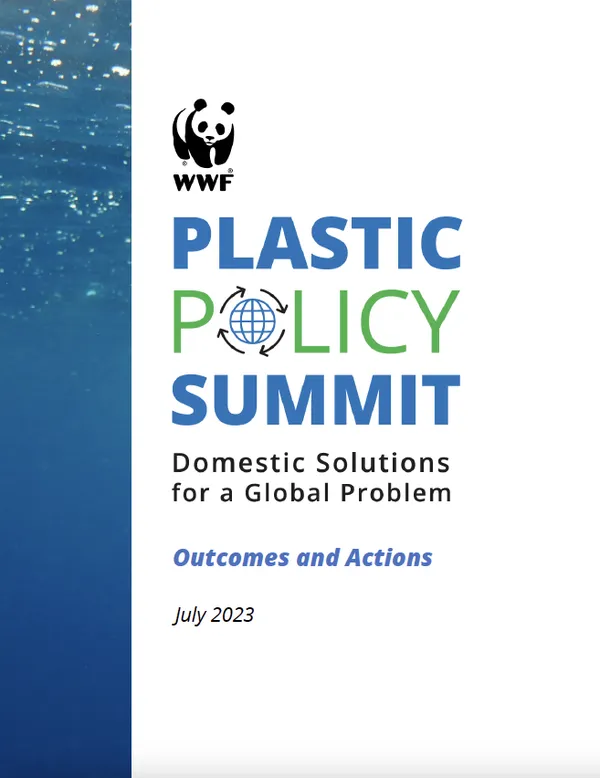 The title page of a report on plastics
