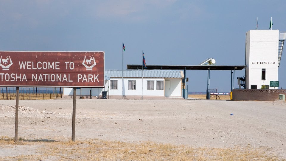Buildings at entrance to Etosha National Park