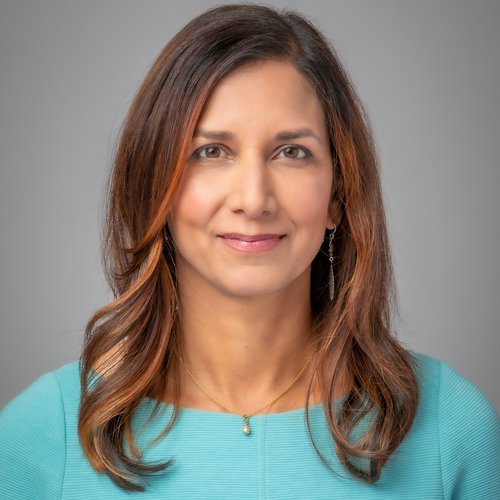 A headshot of a woman's face