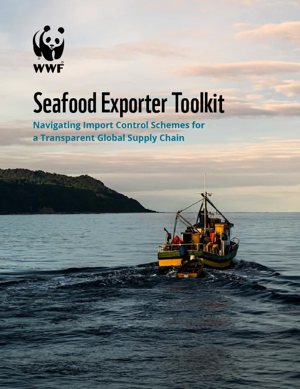 Cover of Seafood Exporters Toolkit showing commercial fishing vessel