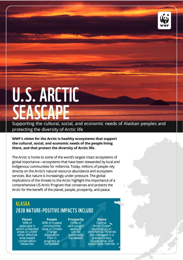 Document cover with photo of Arctic sunset
