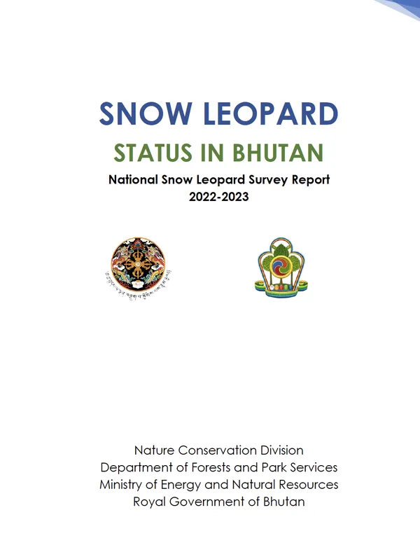 The cover page of a new report about snow leopards
