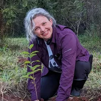 Stephanie Wester planting tree