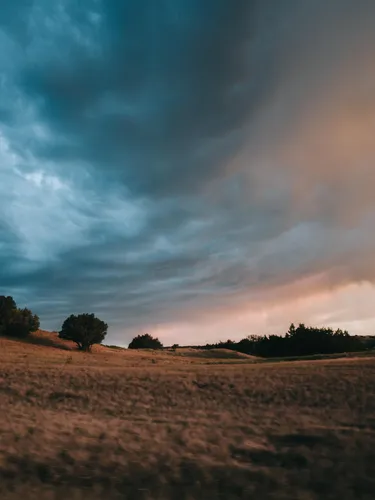 Stormy sunrise over the Badlands