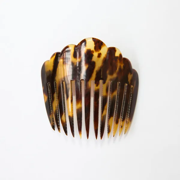 A comb made from tortoise shell.