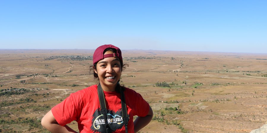 Veronarindra Ramananjato standing on top of a hill