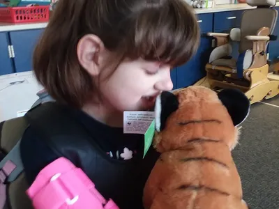 Child interacting with Wild Classroom materials