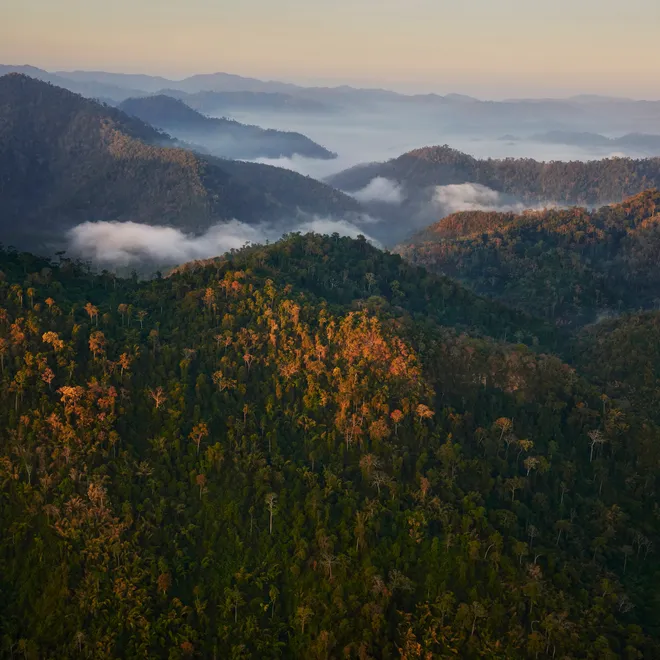 Aerial landscape, Western Corridor, Thailand