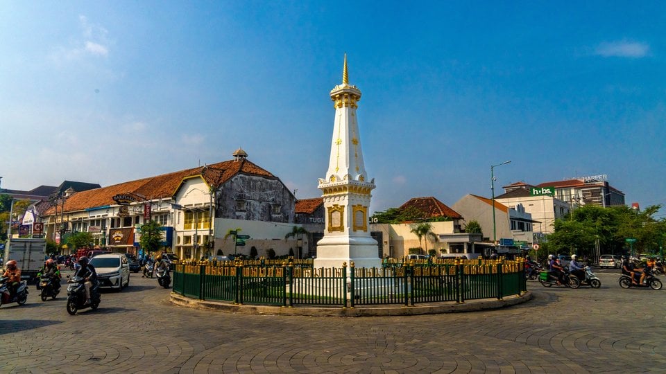 view of Yogyakarta Indonesia city center
