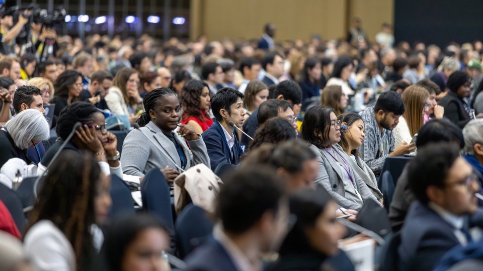 The crowd at the plenary session