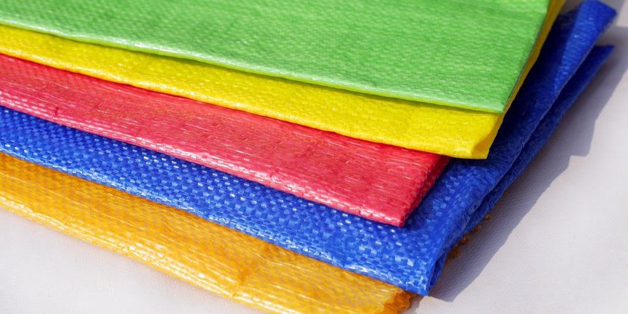 Polypropylene bags in different colors