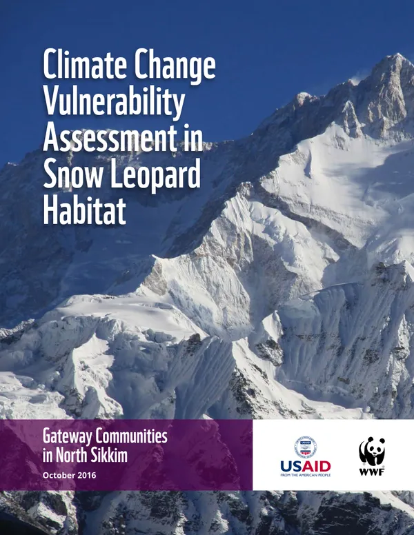 A report cover showing the craggy, snowy peaks of a high mountain landscape